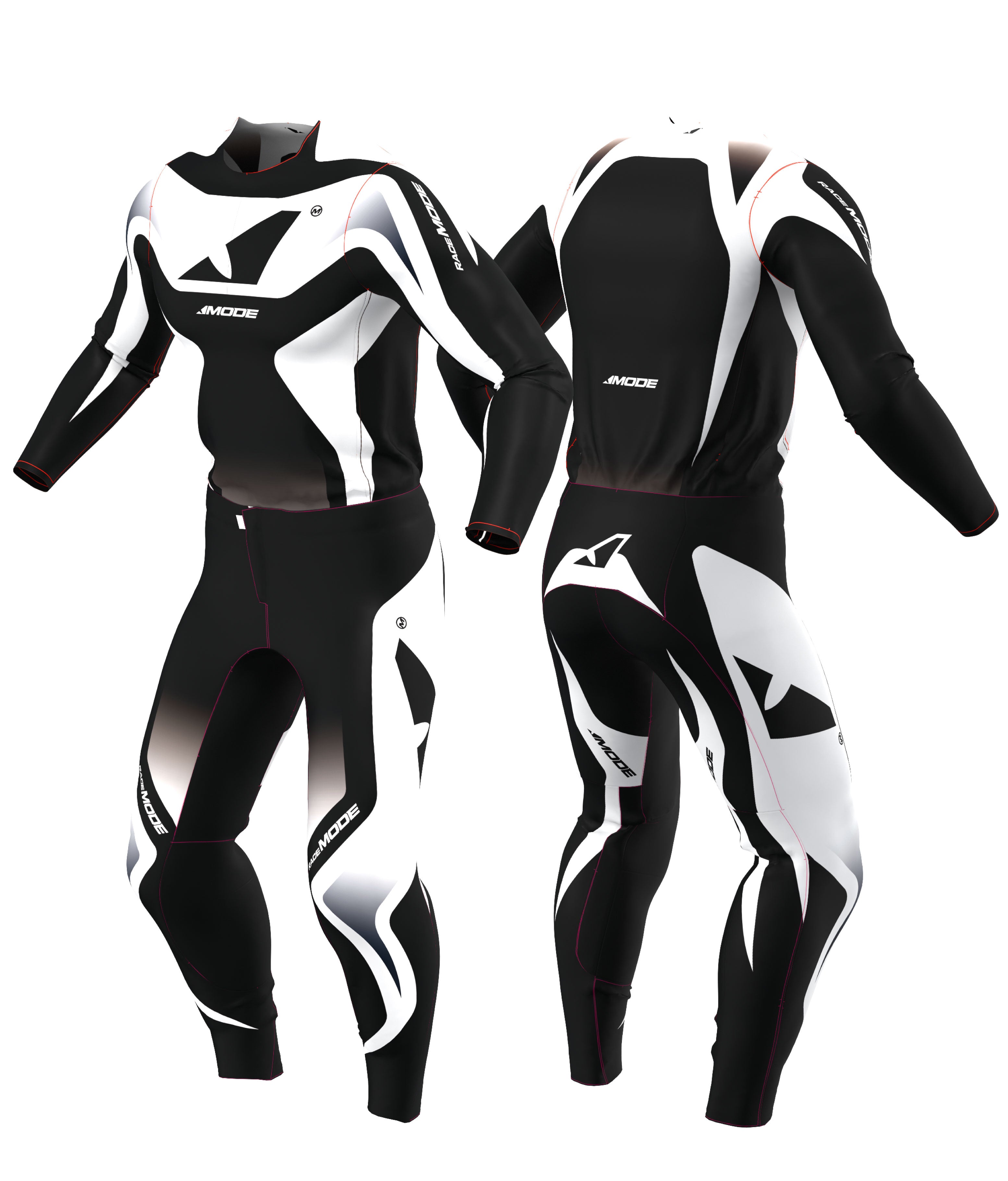 Elevate - White/Black Jersey & Pants Racewear