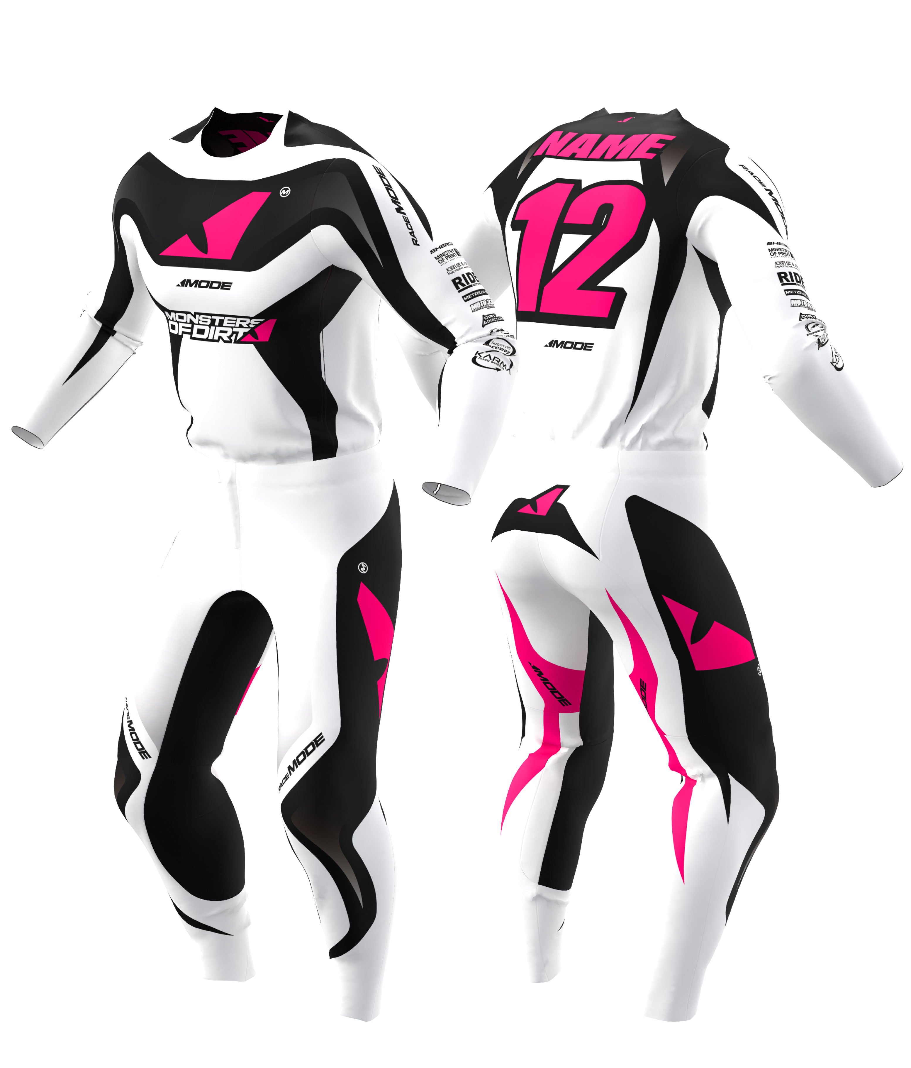 Elevate - Black/Pink Jersey & Pants Racewear
