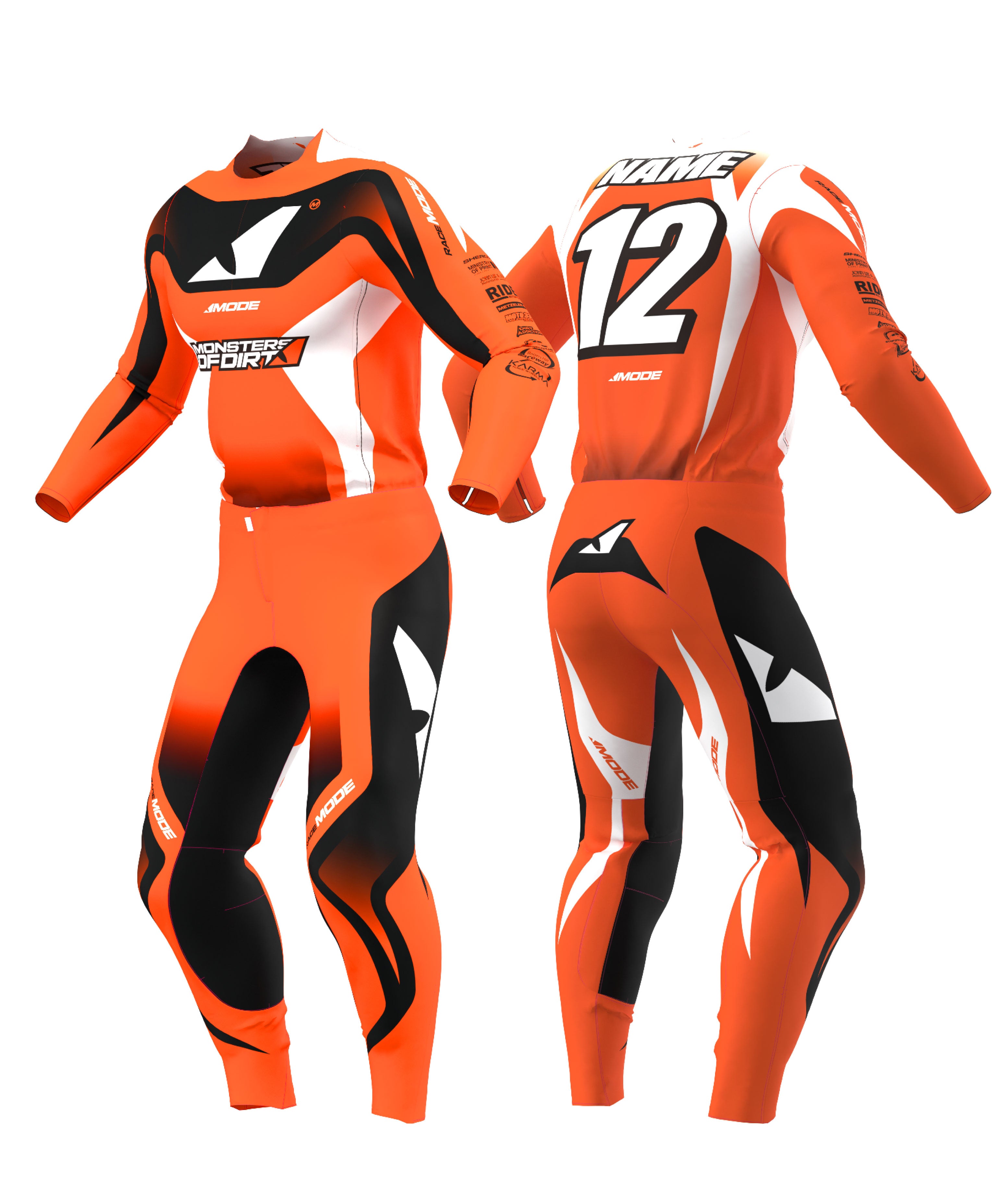 Elevate - Orange Jersey & Pants Racewear
